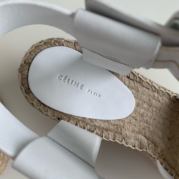 Céline Espadrilles Platform Sandals White 40 - Picture 5 of 9